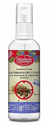 Эмульсия от комаров, слепней 100мл Акрофтал Супер Октябрина Апрелевна