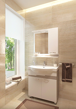 Зеркало-шкаф Каскад-75 моринга