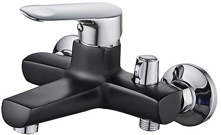 Смеситель для ванны А3008-А (черный+хром) 