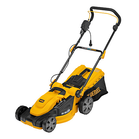 Газонокосилка электрическая DENZEL GM-1800 1800Вт шир.38см 6уров. травосборник 40л  // Denzel 96617