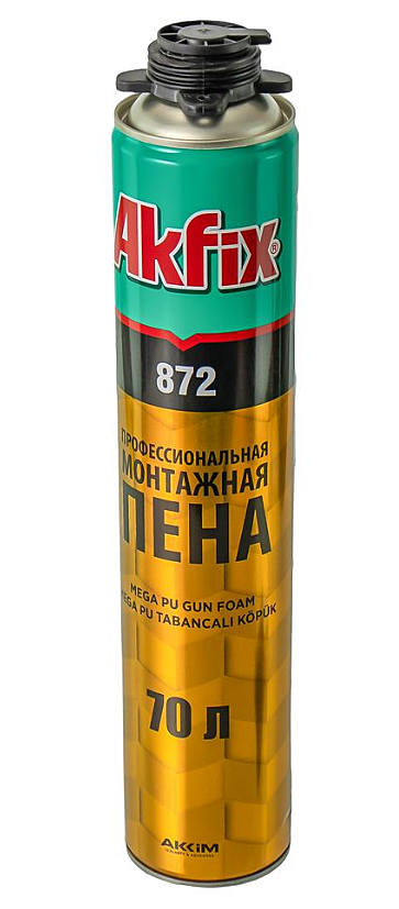 Пена монтажная Akfix 872 однокомпонентная 1020гр-70л