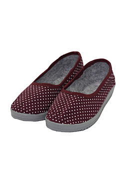 Тапочки женские арт. ГОРОХ лодочка красный (37-41)