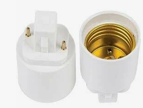 Переходник Ecola с G24d на Е27 белый