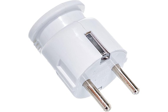 Вилка электрическая IN HOME 4110 (4152) угловая с/з белая 464665 0558