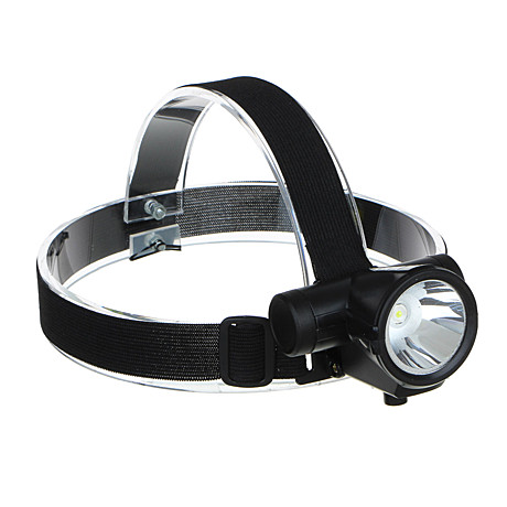 Фонарь налобный ЧИНГИСХАН 1 LED, 3 Вт, 7х8см, 2 режима, 1200мАч, USB кабель, пластик