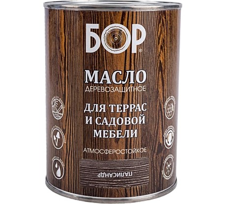 Масло деревозащитное для терасс и садовой мебели БОР 0,64 палисандр