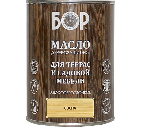 Масло деревозащитное для терасс и садовой мебели БОР 0,64 сосна