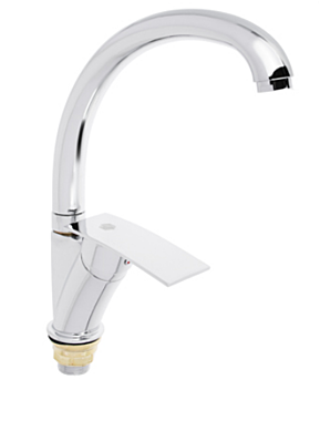 Смеситель Klabb 20 LUX для кухни с бок. ручкой, литой изл., керам.картридж, 40мм, хр,без подв