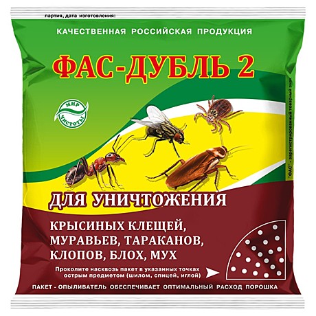 Средство Фас-дубль 2 от бытовых насекомых 125г Капитал-Прок 1005604