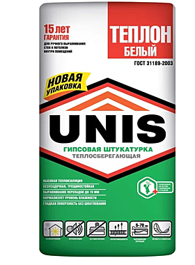 Штукатурка Теплон UNIS гипсовая 15 кг