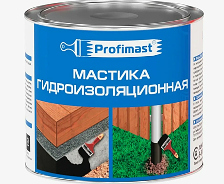 Мастика битумная PROFIMAST гидроизоляц. 2л/1,8кг