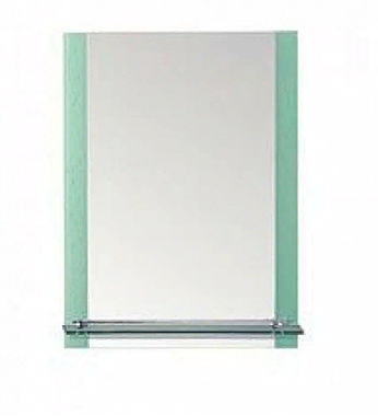 Зеркало с полкой зеленое 800*600 L618