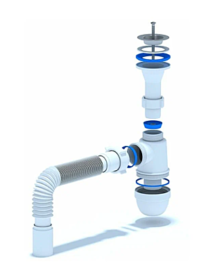 Сифон Ани 1 1/4*40 с гофрой 40/40 С2005 АНИпласт 350518