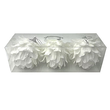 СНОУ БУМ Набор декоративных украшений 8 см 3 шт, пенопласт, полиэстер