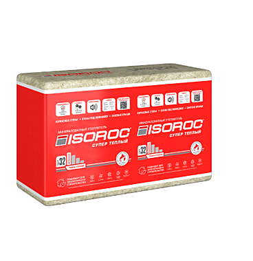 Утеплитель ISOROC Супер Теплый 1000*610*100 (0,305м3; 3,05м2;5шт.)