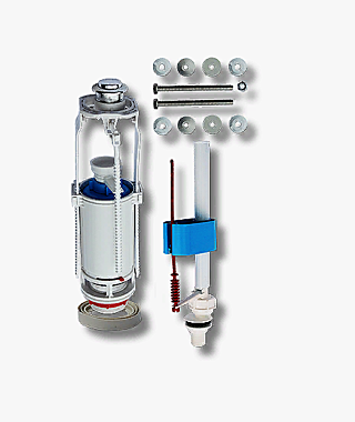 Арматура для бачка АНИпласт WC6550 нижняя подводка бел.кнопка 520941