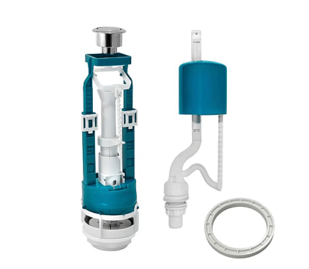 Арматура для бачка ИНКОЭР хром кнопка ниж.подводка ф40 (и-сб1-нпрНрф-а-в) 531589