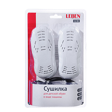 Сушилка для детской обуви LEBEN 11,5x5,2x2,5см, пластик, 220В, 12Вт 248-003