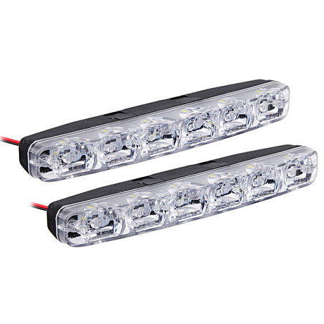Дневные ходовые огни NEW GALAXY LED 6 гибкий пласт корпус 175мм 12V белый 2шт 702-098