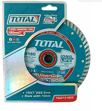 Круг алмазный 180х22,2мм сегментированный ТУРБО TOTAL TAC2131803