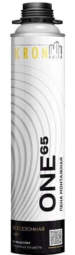Пена монтажная KRONBUILD 65 ONE PRO всесезонная 770гр/65л