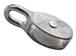 Блок одинарный 30мм трос 8мм пластиковый шкив