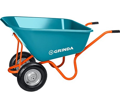 Тачка садовая GRINDA GP-1 260л с кузовом увелич.объема, ударопроч.пластиковый кузов D4443 422401