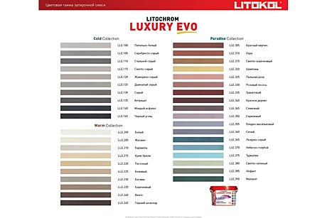 Затирка для швов LITOCHROM 1-6 2кг антрацит  EVO LE135