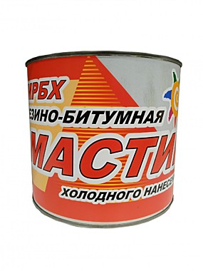 Мастика резино-битумная всесезонная МРБХ холодного нанесения 1,8кг