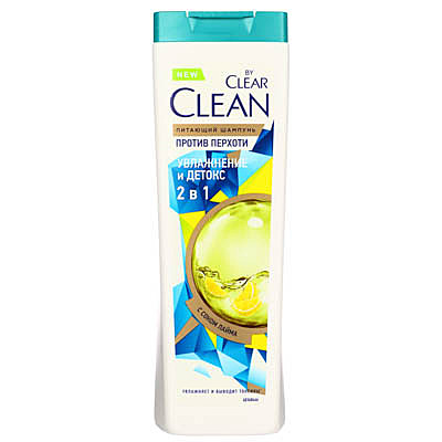 Шампунь и бальзам-ополаскиватель Clean от Clear Увлажнение и детокс с соком лайма 365мл 974-117