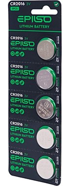 Батарейка EPILSO CR2016 3V EPB-CR2016-5BC