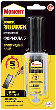 Клей Момент СУПЕР ЭПОКСИ Формула-5 прозр 14мл 622447,1300609, 1304984