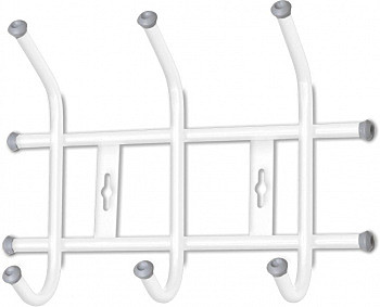 Вешалка настенная 290х215мм (3 крючка) МАТ.БЕЛЫЙ арт.ВНТ3