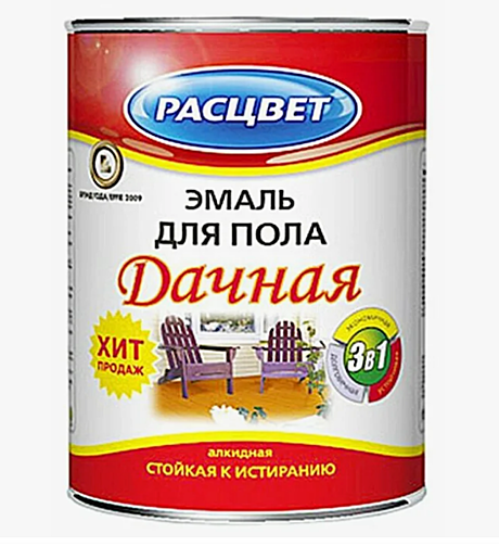 Эмаль для пола РАСЦВЕТ Дачная 1,9кг золотисто-коричневая