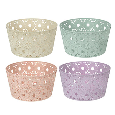 Корзинка универсальная d21,7х11,7см пластик 4 цвета 406-130