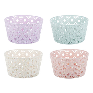 Корзинка VETTA универсальная, d18,8х10,3см, пластик, 4 цвета 406-129