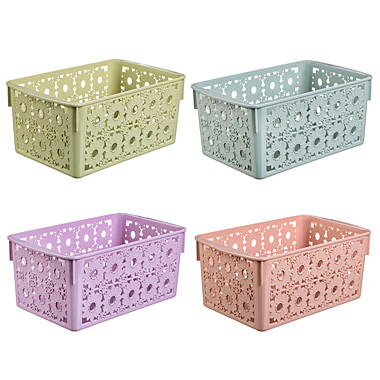 Корзинка VETTA универсальная, пластик, 24х15х10,5 см, 4 цвета