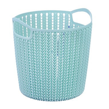 Корзинка VETTA вязаная круглая с ручками, пластик, 16,5х16см
