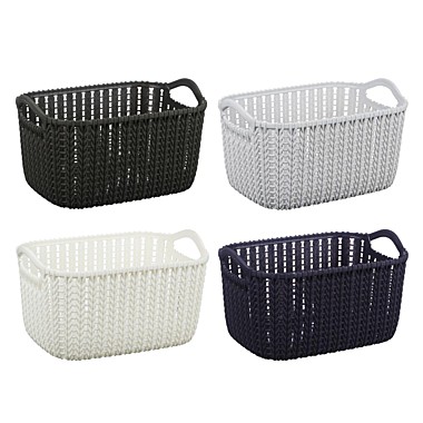 Корзинка VETTA вязаная, пластик, 24х16х14см, 4 цвета