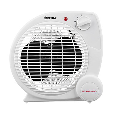 Тепловентилятор ЕРМАК ТВ-2002, 3 режима, 1000/2000Вт, защита от перегрева, индикатор включения