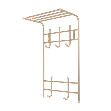 Вешалка настенная 5 крючков 2-х ярусная ВПТ5/БЖ БЕЖЕВЫЙ МЕТАЛЛИК