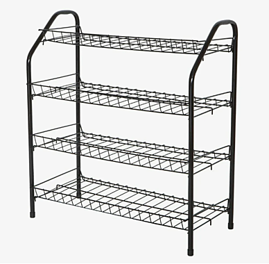 Этажерка металл для обуви 4 полки разбор.черный ЭТ1