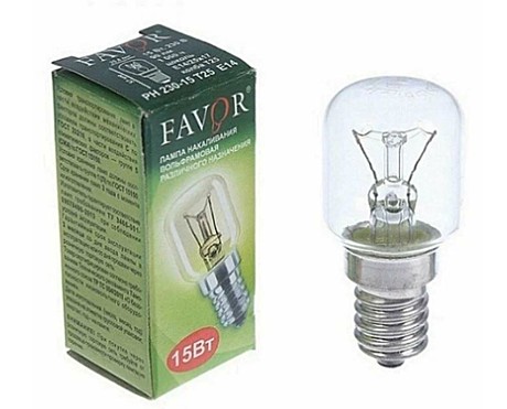 Лампа FAVOR S25 15W Е14 для холодильника