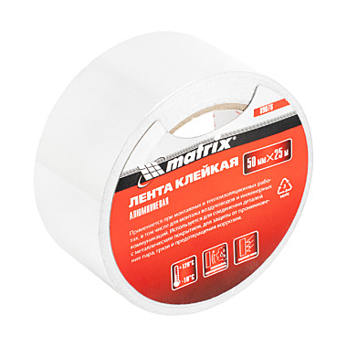 Лента клейкая алюминиевая 50мм х 25м // Matrix 89076