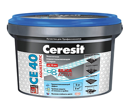 Затирка эласт.водоот.CERESIT 1-10мм. 40/2 БЕЛАЯ 