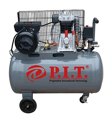 Компрессор P.I.T. PAC016001-2.5/100 (2,5кВт 3.4л/с 330л/мин 100л 2 цил, 2 вых, ев.масл.рем)
