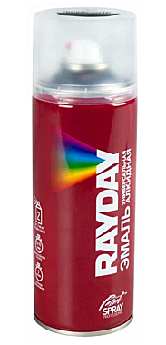 Краска-аэрозоль алкидная RAYDAY RD-077 черный глянец 520мл 