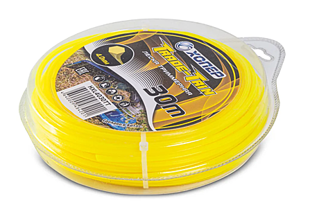 Леска для триммера ХОПЕР TRADE-TRIM шестигранник 4,0мм*400G 30м (блистер) желтый