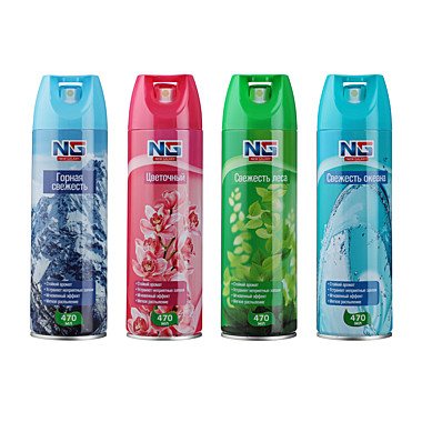 Освежитель воздуха NEW GALAXY д/дома 470мл,цветочный,свежесть леса,океан.бриз,горная свежесть