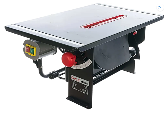 Электропила P.I.T. PTS200-C МАСТЕР стационарная электрическая (850Вт диск 200*16*2,4 стол 500*335)
